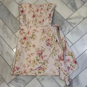 Floral Strapless Dress
